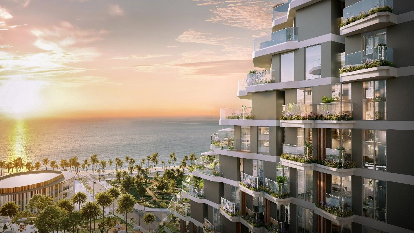 Được thiết kế giật cấp, các căn hộ có tầm view ngắm trọn vẹn bình minh và hoàng hôn nơi đảo ngọc.