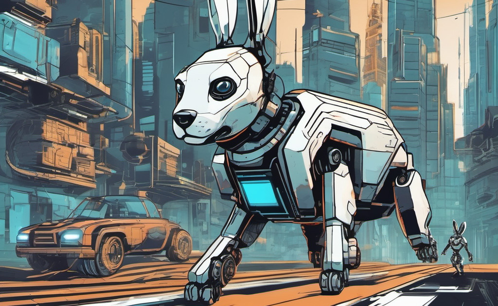 Ch&uacute; ch&oacute; robot. H&igrave;nh ảnh được vẽ bởi AI.&nbsp;