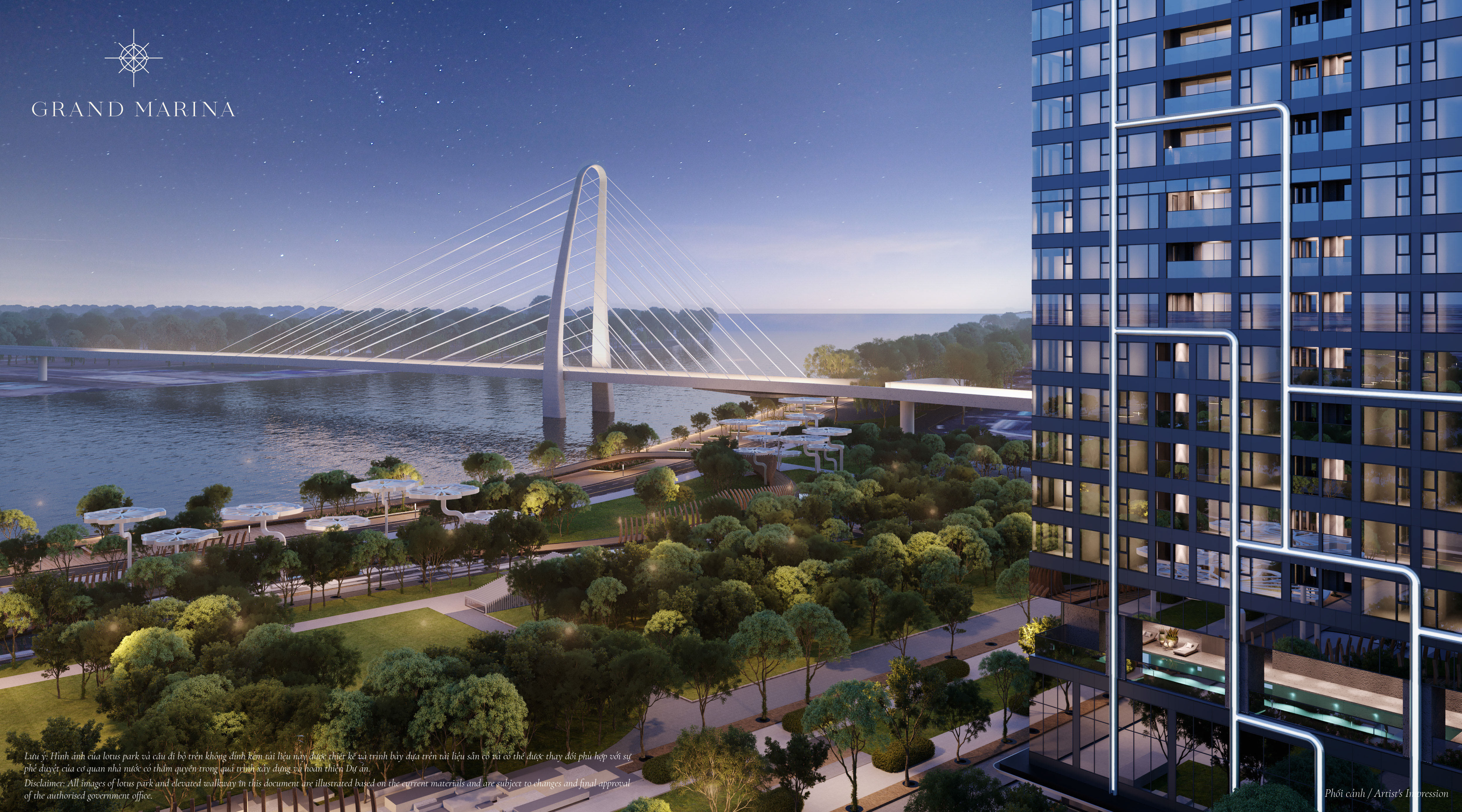 Vị tr&iacute; độc t&ocirc;n ven s&ocirc;ng S&agrave;i G&ograve;n đem đến tầm nh&igrave;n đắt gi&aacute; cho c&aacute;c căn hộ h&agrave;ng hiệu JW Marriott tại t&ograve;a Sea. Ảnh: Masterise Homes.