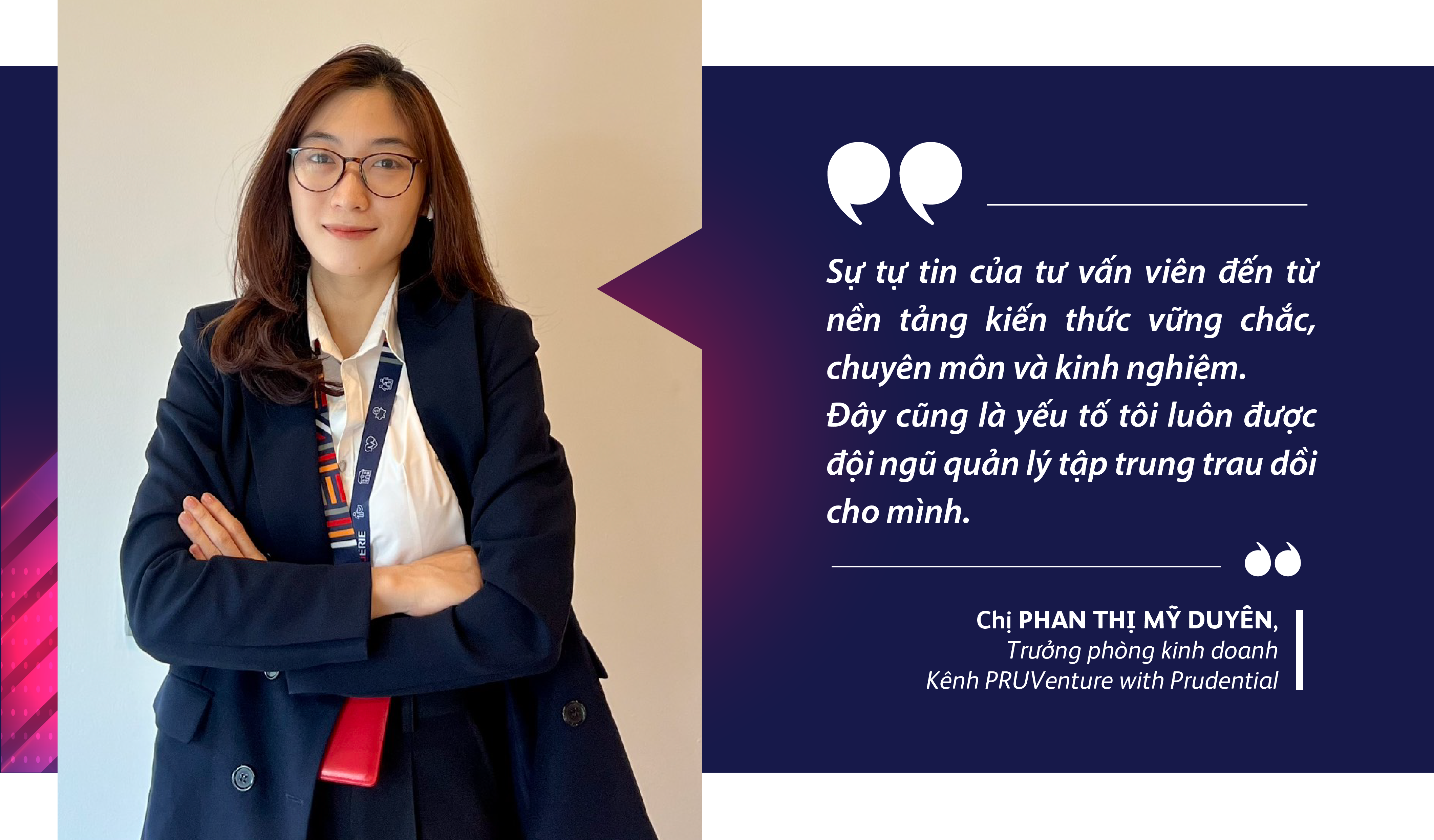 Chị Phạm Thị Mỹ Duy&ecirc;n, Trưởng ph&ograve;ng PG88 Uy Tín Số 1 Việt Nam k&ecirc;nh PRUVenture With Prudential.