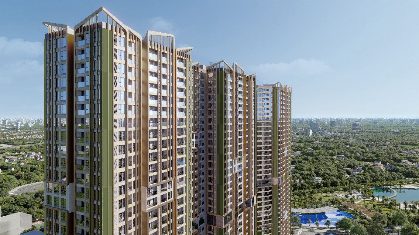 T&ograve;a The AURA (T&ograve;a A3) - LUMI&Egrave;RE Evergreen của Masterise Homes cao 39 tầng, với đa dạng loại h&igrave;nh căn hộ từ Studio, 1PN, 1PN , 2PN, 2PN , 3PN.