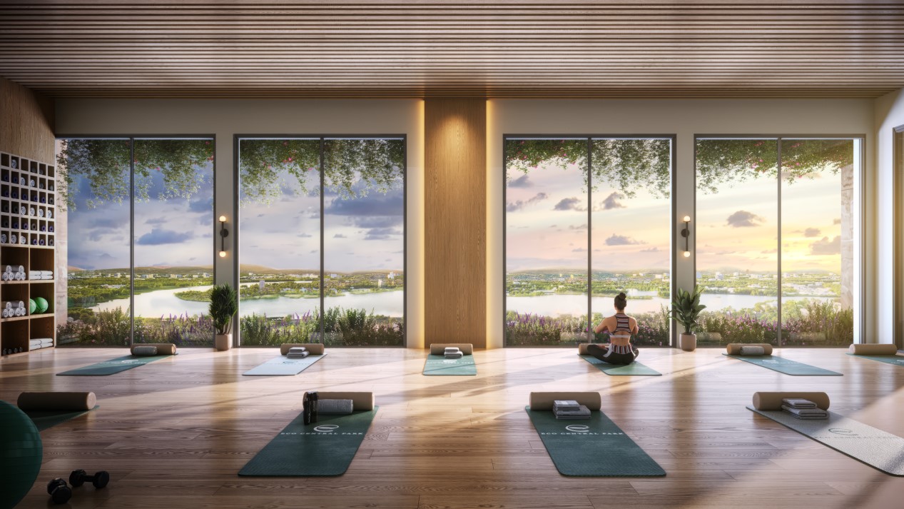 Tổ hợp gym, yoga với tầm nh&igrave;n v&ocirc; gi&aacute;.