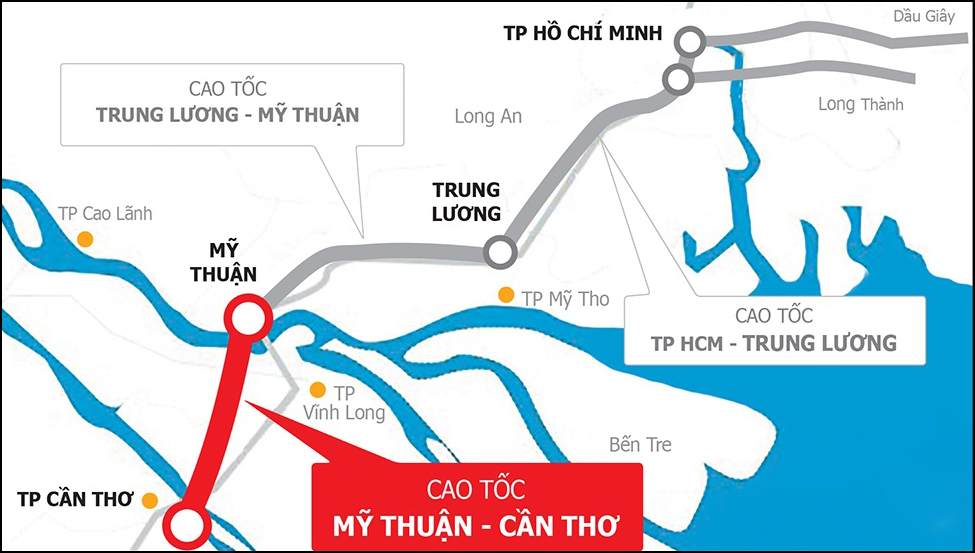 Cao tốc Mỹ Thuận – Cần Thơ sẽ hoàn thành vào dịp Noel