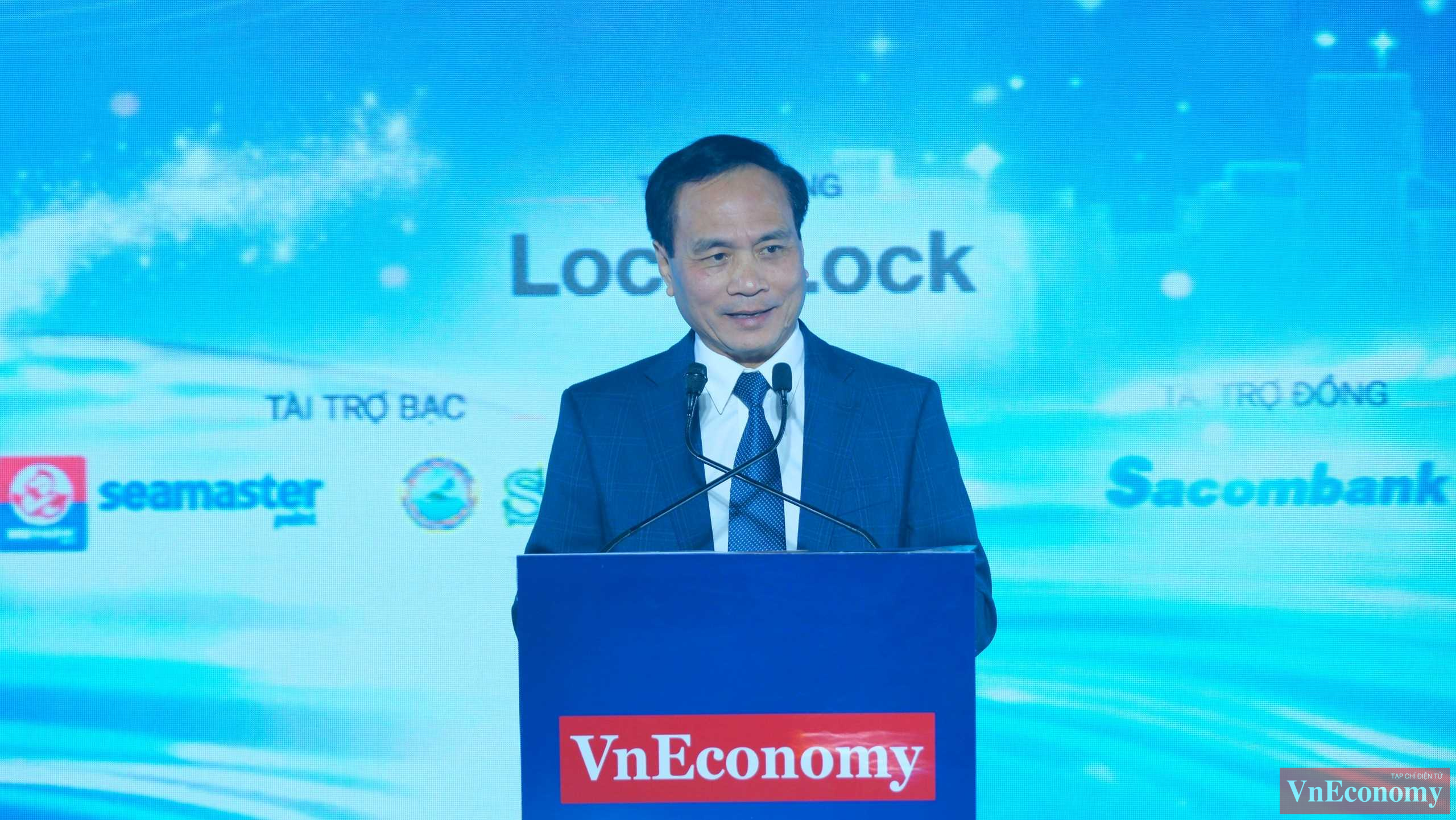 PGS.TS Phạm Ngọc Linh, Ph&oacute; chủ tịch Li&ecirc;n hiệp c&aacute;c Hội Khoa học Kỹ thuật Việt Nam, ph&aacute;t biểu ch&agrave;o mừng Chương tr&igrave;nh Tin D&ugrave;ng Việt Nam 2023.