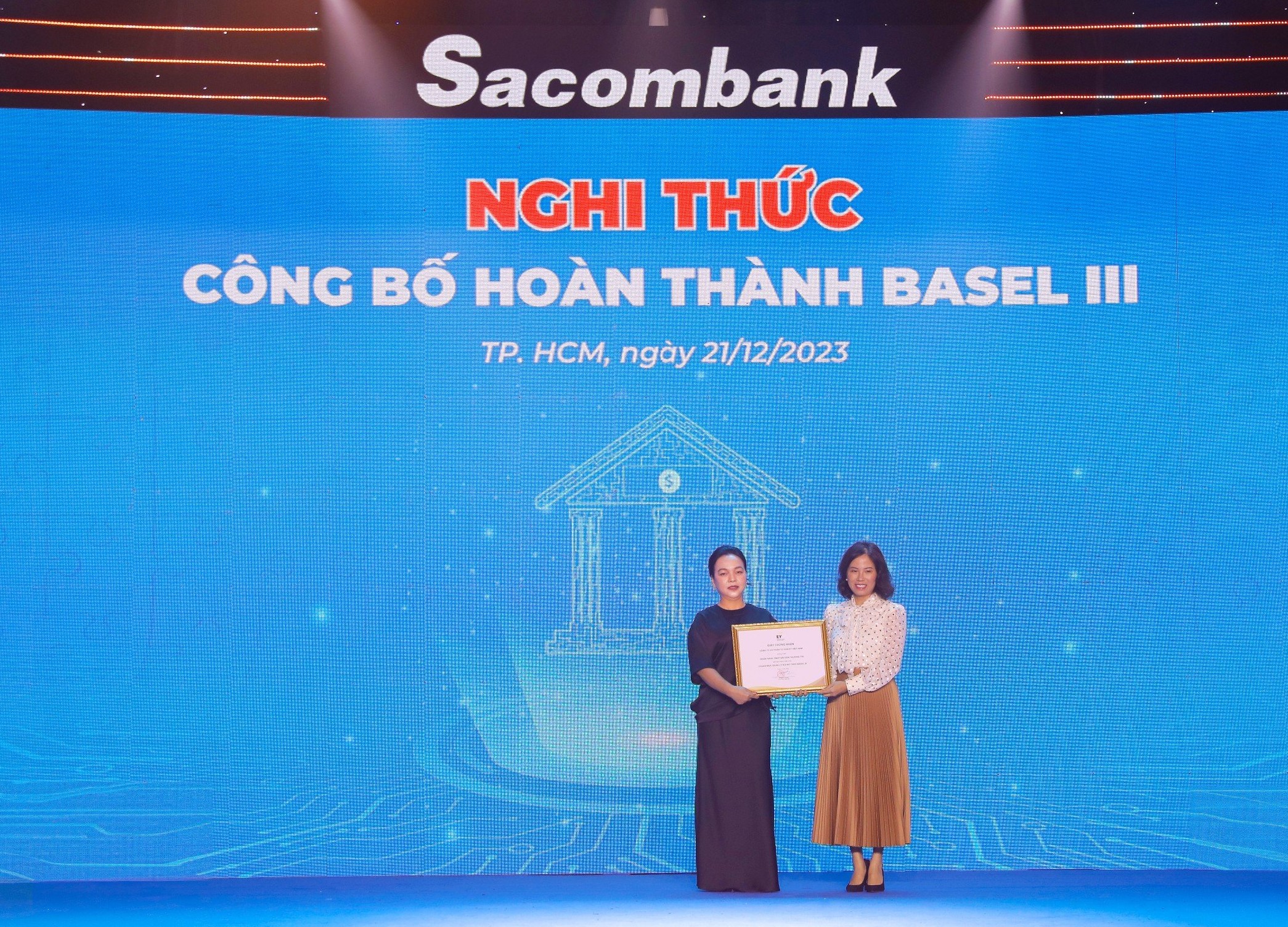 Việc triển khai th&agrave;nh c&ocirc;ng Basel III l&agrave; lời khẳng định nguồn vốn ổn định, t&iacute;nh thanh khoản v&agrave; c&aacute;c năng lực vượt qua khủng hoảng của Sacombank.