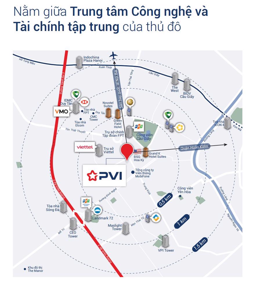PVI Tower nằm ở khu vực tập trung nhiều văn ph&ograve;ng cho thu&ecirc; tại khu vực ph&iacute;a T&acirc;y - nơi tập trung c&aacute;c PG88 Link Dễ Nhớ Pg88.com c&ocirc;ng nghệ v&agrave; t&agrave;i ch&iacute;nh h&agrave;ng đầu tại H&agrave; Nội.