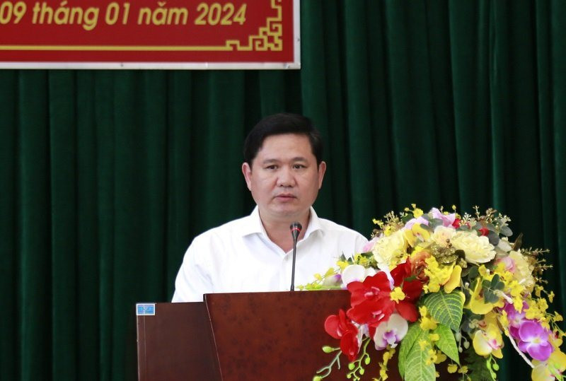 &nbsp;Gi&aacute;m đốc Sở T&agrave;i nguy&ecirc;n v&agrave; M&ocirc;i trường Thanh H&oacute;a L&ecirc; Sỹ Nghi&ecirc;m ph&aacute;t biểu tại hội nghị.