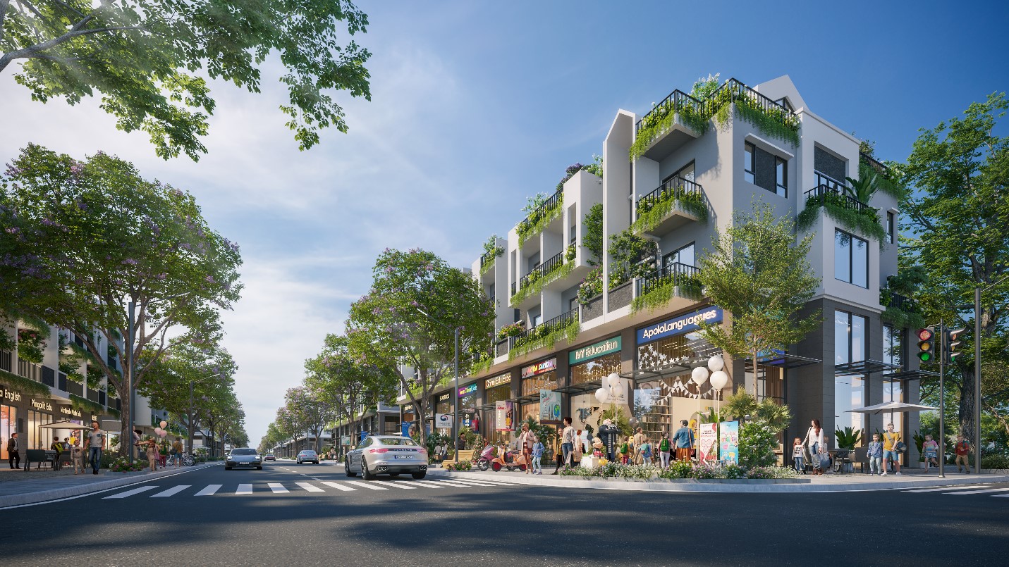Những tuyến phố gi&aacute;o dục tại The Campus.