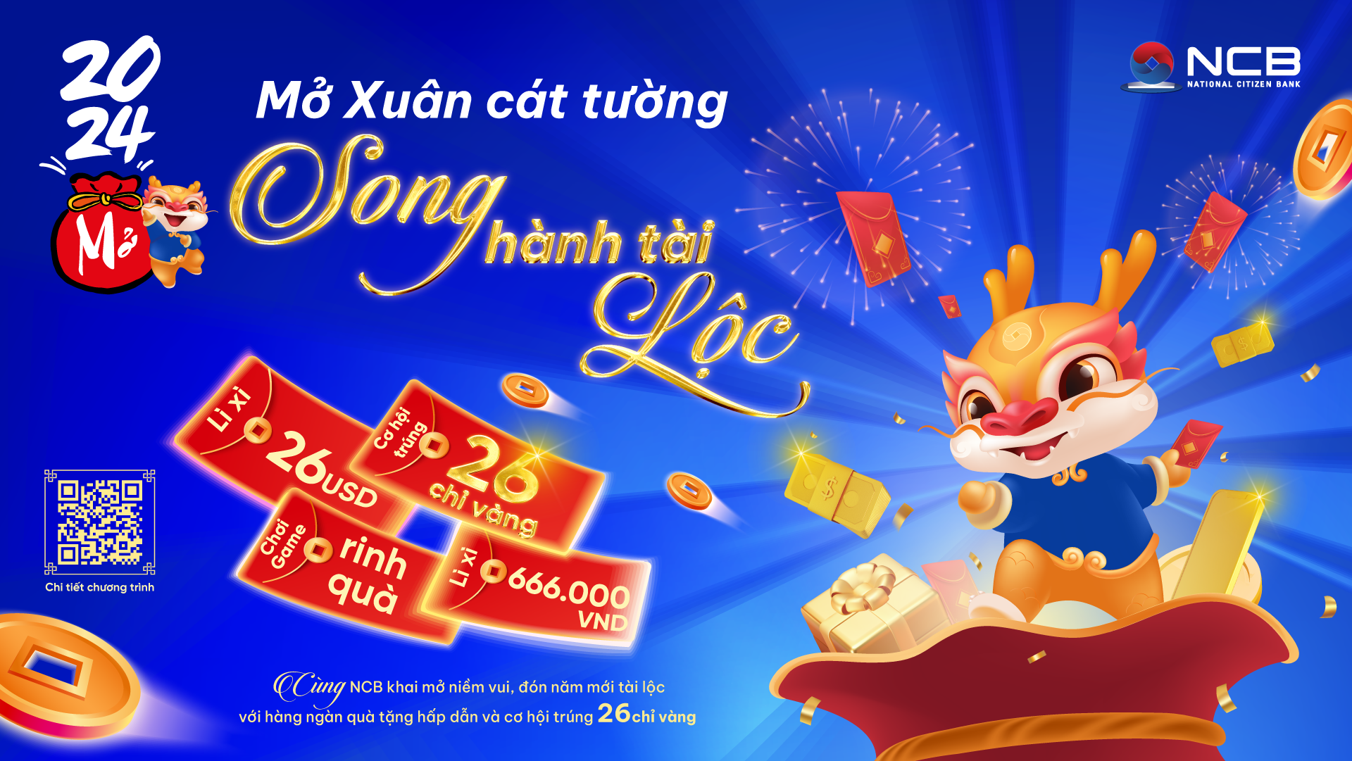 Kh&ocirc;ng chỉ hưởng c&aacute;c ưu đ&atilde;i hấp dẫn, kh&aacute;ch h&agrave;ng c&ograve;n c&oacute; cơ hội tr&uacute;ng tới 26 chỉ v&agrave;ng khi chơi game tr&ecirc;n NCB iziMobile dịp đầu xu&acirc;n.