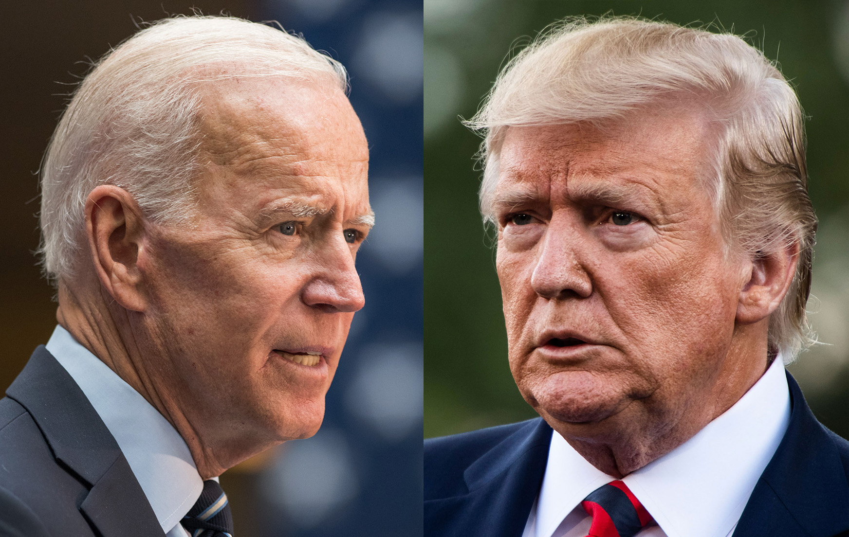 Tổng thống Mỹ Joe Biden (trái) và cựu Tổng thống Donald Trump - Ảnh: Bloomberg.