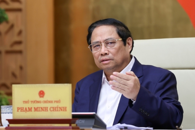 Thủ tướng phát biểu tại phiên họp - Ảnh: VGP