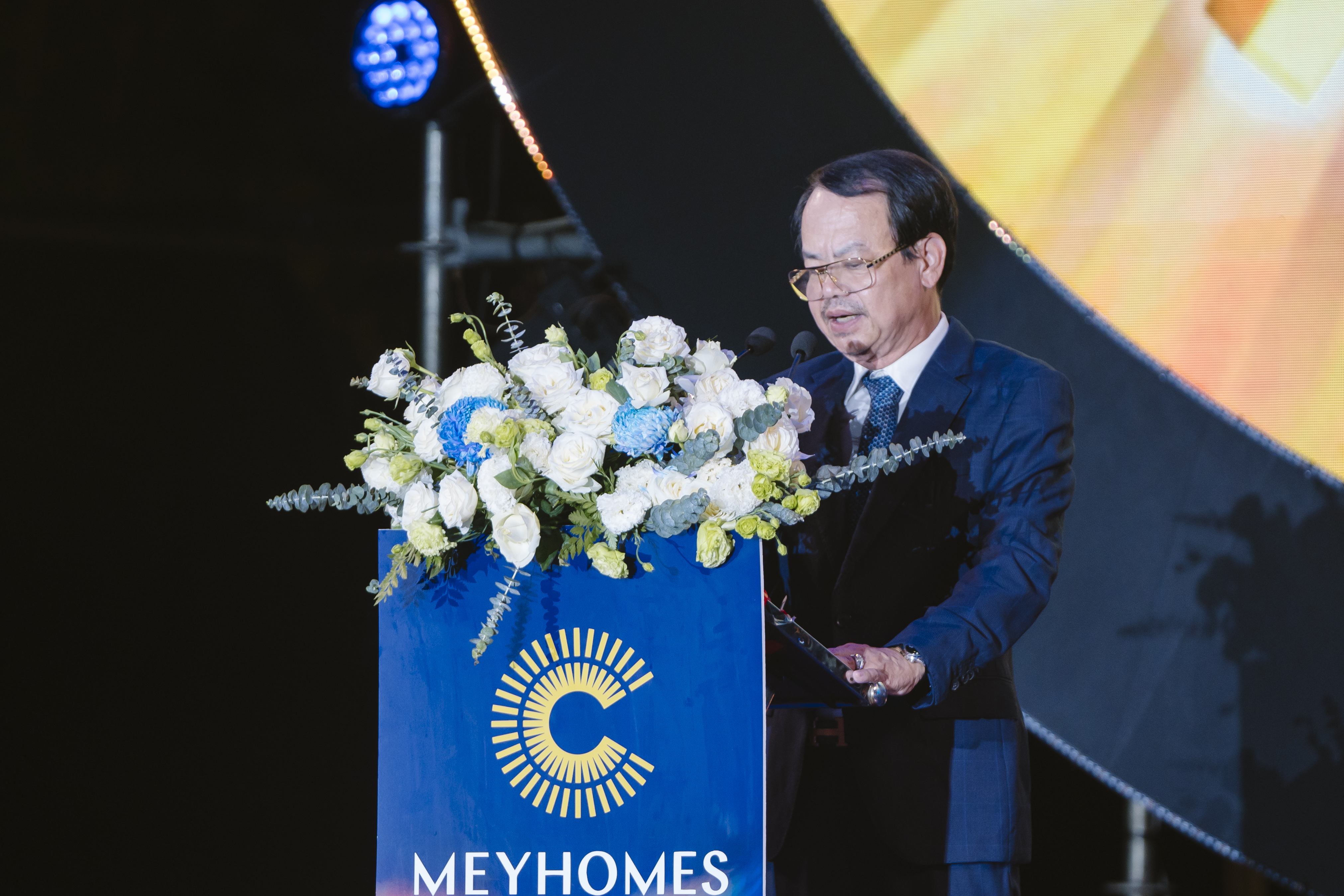 &Ocirc;ng Nguyễn Minh Ngọc - Ph&oacute; Chủ Tịch HĐQT Tập đo&agrave;n T&acirc;n &Aacute; Đại Th&agrave;nh, ki&ecirc;m Chủ tịch C&ocirc;ng ty Bất Động Sản Tập đo&agrave;n T&acirc;n &Aacute; Đại Th&agrave;nh - Meyland, ph&aacute;t biểu tại sự kiện.