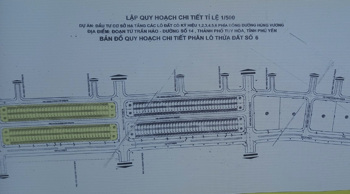 Sơ đố Quy hoạch chi tiết tỷ lệ 1/500 của khu đất sắp đấu gi&aacute; - Ảnh Văn Triệu