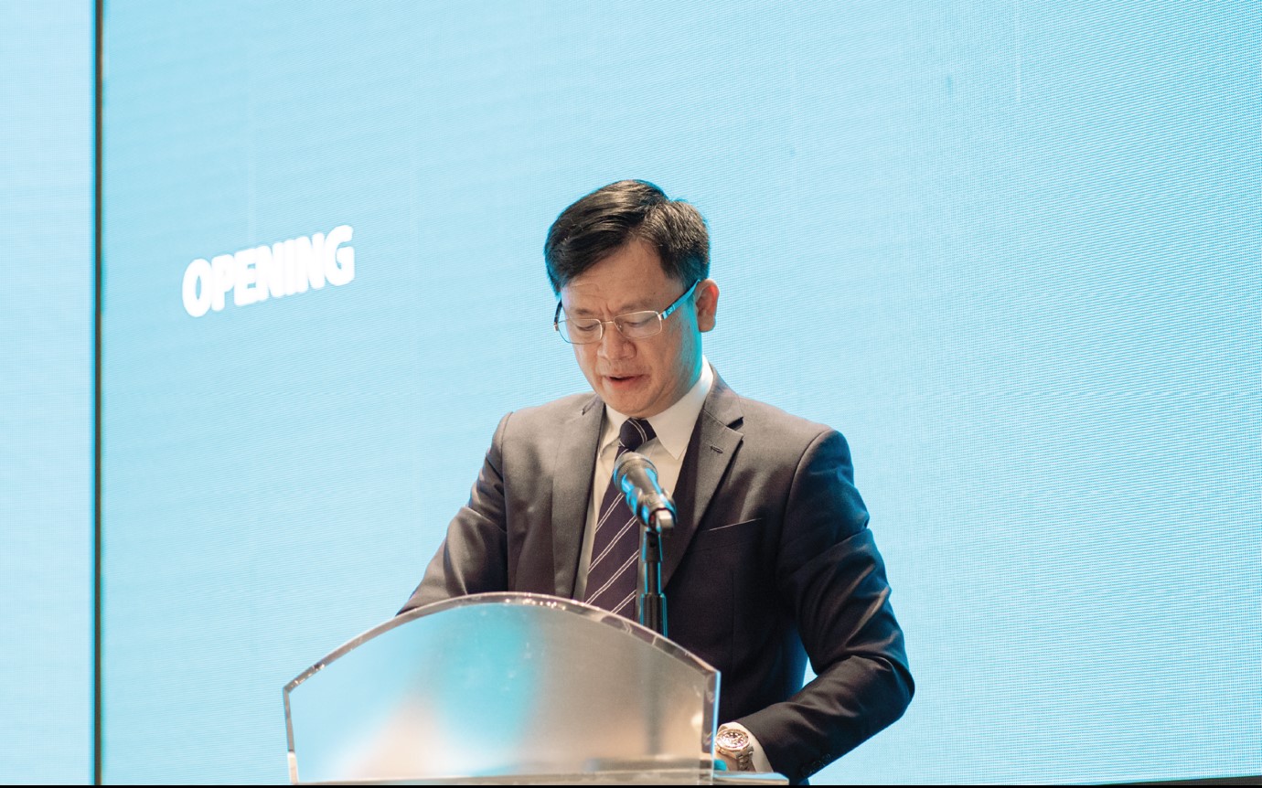 Ông Lê Quang Trung - Chủ tịch hội đồng quản trị công ty 6Pg88.com nhà cái Kafi phát biểu tại đại hội.