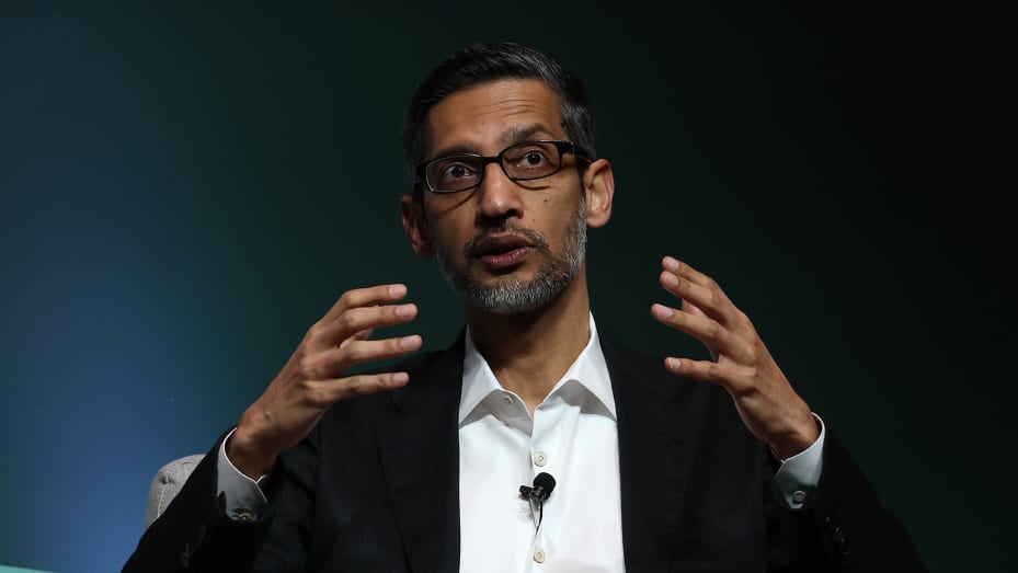 CEO Alphabet Sundar Pichai phát biểu trong Diễn đàn PG88 Uy Tín Số 1 Việt Nam, Chính phủ và PG88 nổ hũ năm 2024 tổ chức tại Stanford, California vào ngày 3/4/2024.