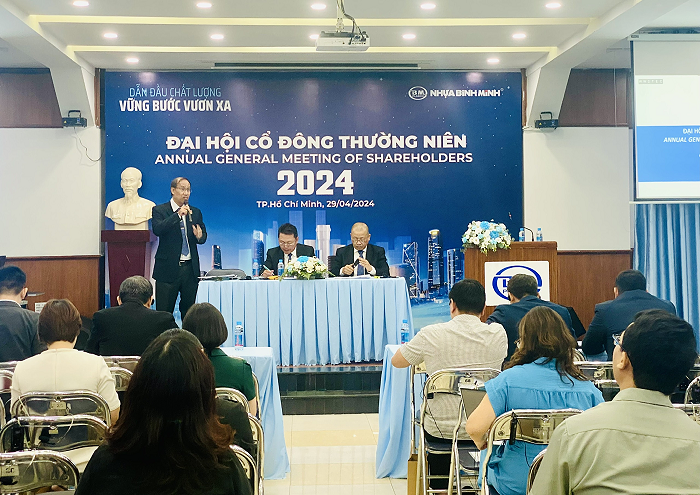 ĐHĐCĐ thường ni&ecirc;n năm 2024 của BMP - Ảnh: PA.