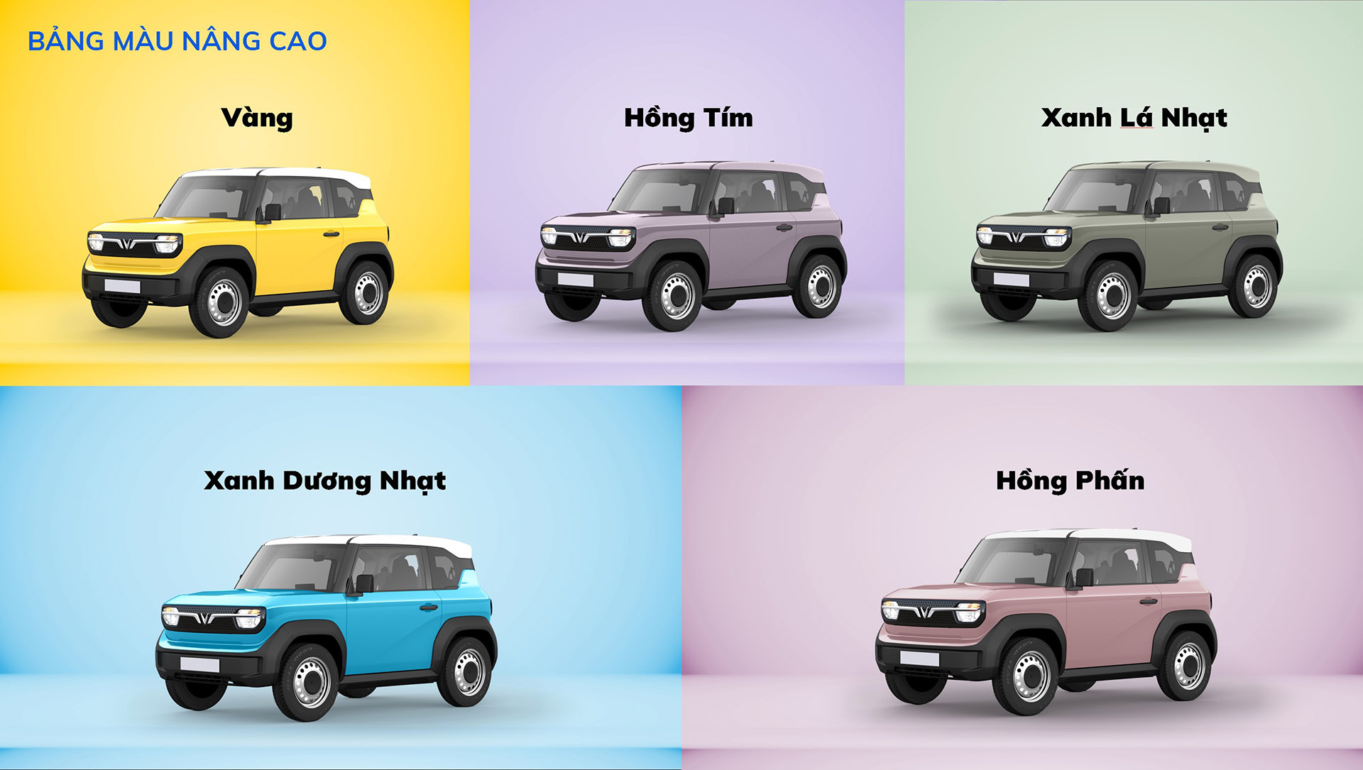 Bảng m&agrave;u n&acirc;ng cao của VF 3.