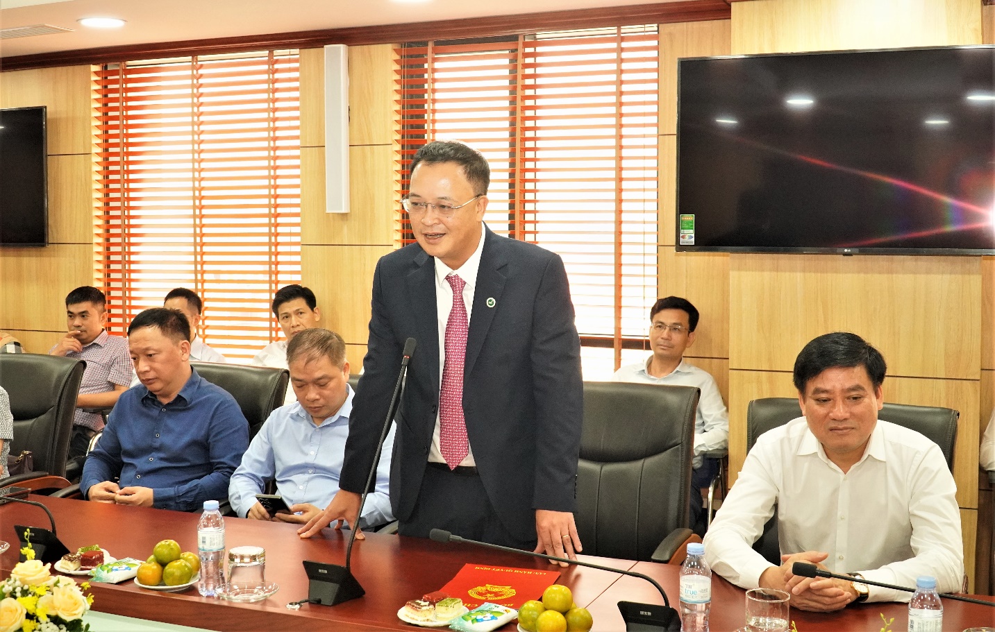 Đồng ch&iacute; B&ugrave;i Ho&agrave;ng Hải, t&acirc;n Ph&oacute; Chủ tịch UBCKNN ph&aacute;t biểu tại buổi Lễ. Ảnh: TT&QHCC