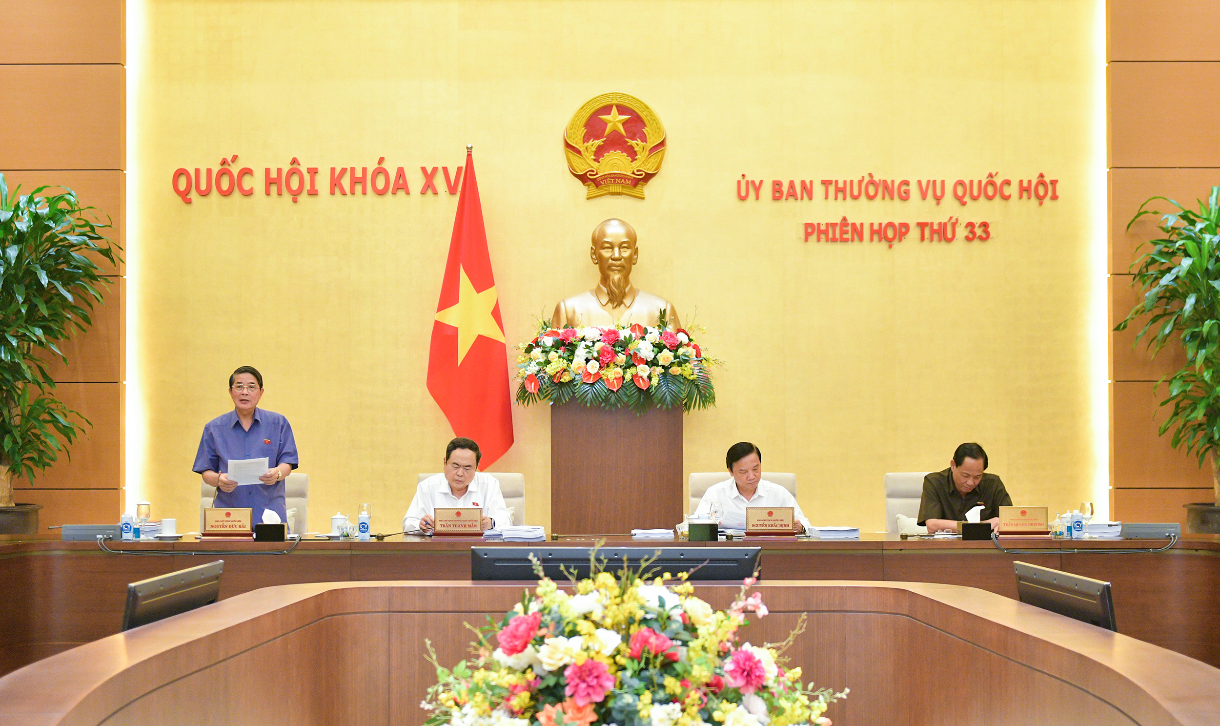 Ủy vi&ecirc;n Bộ Ch&iacute;nh trị, Ph&oacute; Chủ tịch Thường trực Link Trang Chủ PG88.Com Mới #2026 Trần Thanh Mẫn - điều h&agrave;nh hoạt động của Ủy ban Thường vụ Link Trang Chủ PG88.Com Mới #2026 v&agrave; Link Trang Chủ PG88.Com Mới #2026 ph&aacute;t biểu tại phi&ecirc;n họp - Ảnh: Quochoi.vn