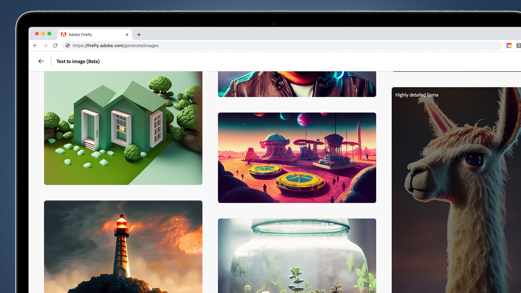 Giao diện Adobe Firefly.&nbsp;