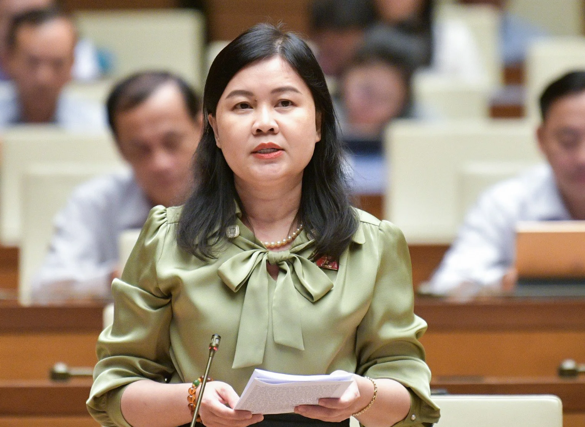 Đại biểu Nguyễn Phương Thủy, Đo&agrave;n đại biểu Link Trang Chủ PG88.Com Mới #2026 TP. H&agrave; Nội, ph&aacute;t biểu tại hội trường.