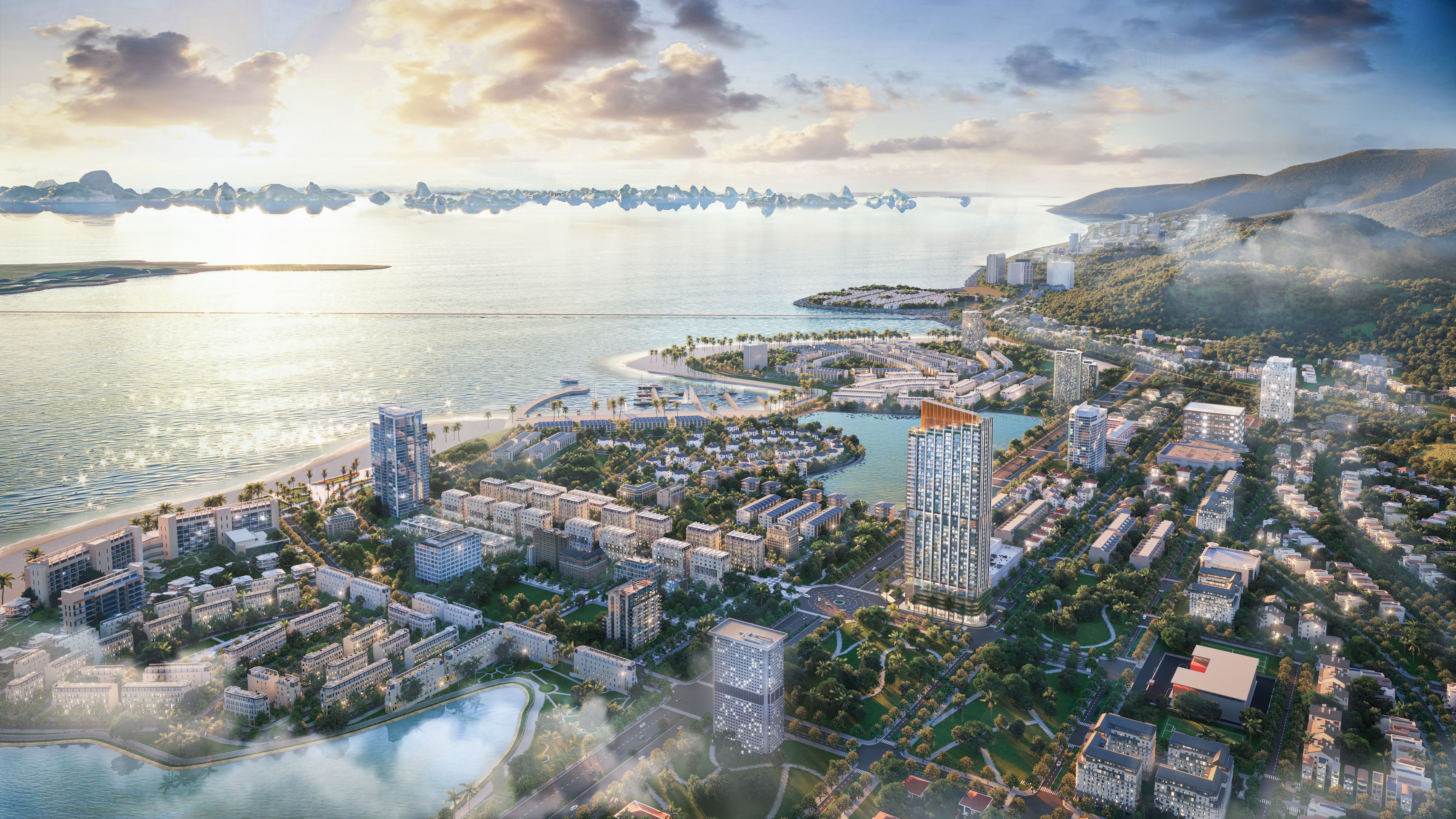 Phối cảnh Khu đ&ocirc; thị vịnh biển Halong Marina.