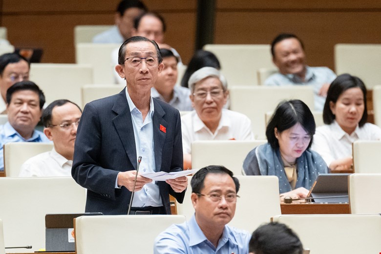 Đại biểu Trần Ho&agrave;ng Ng&acirc;n, đo&agrave;n TP. Hồ Ch&iacute; Minh.
