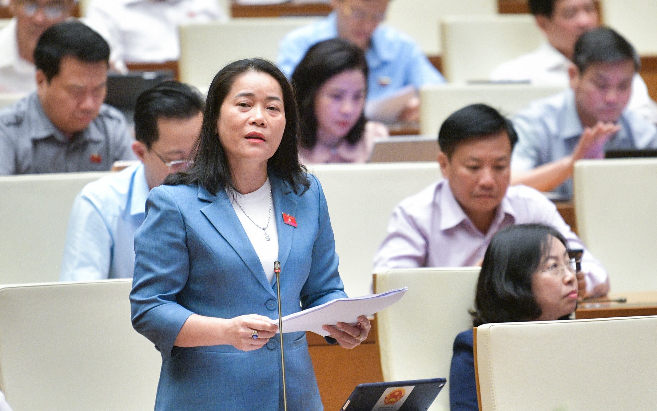 Đại biểu L&ecirc; Thị Thanh Lam, đo&agrave;n Hậu Giang. Ảnh: Quochoi.