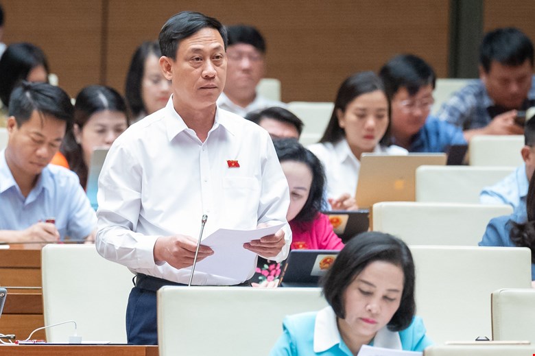 Đại biểu Mai Văn Hải, đo&agrave;n Thanh Ho&aacute;. Ảnh: Quochoi.
