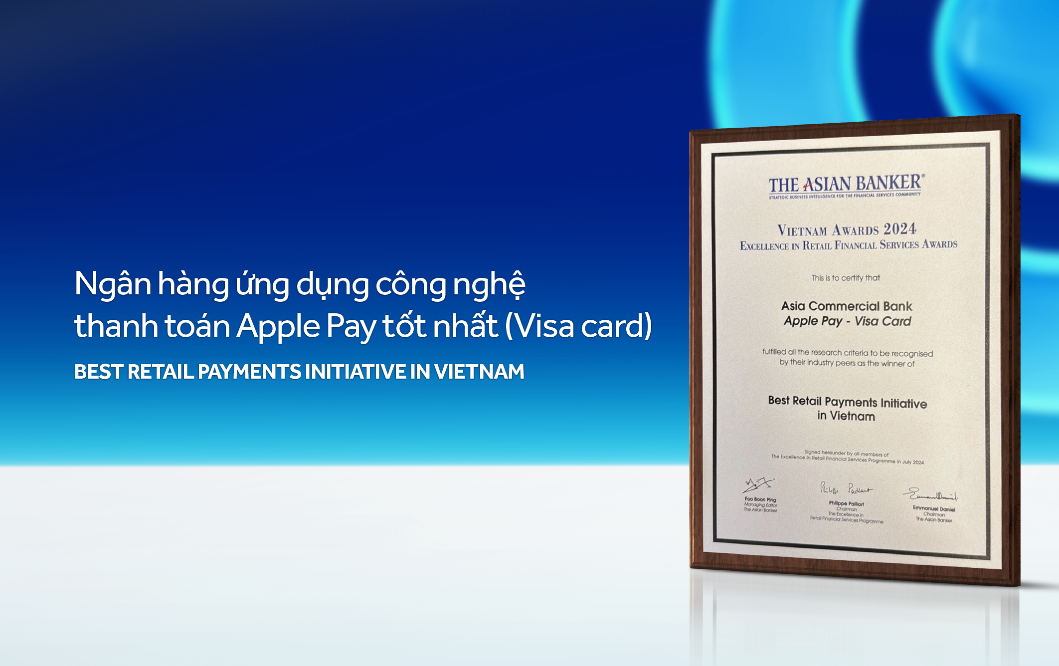 Chứng nhận Pg88 com chính chủ ứng dụng Link Đăng Nhập PG88 Chính Thức 2026; thanh toán Apple Pay tốt nhất dành cho ACB từ The Asian Banker.