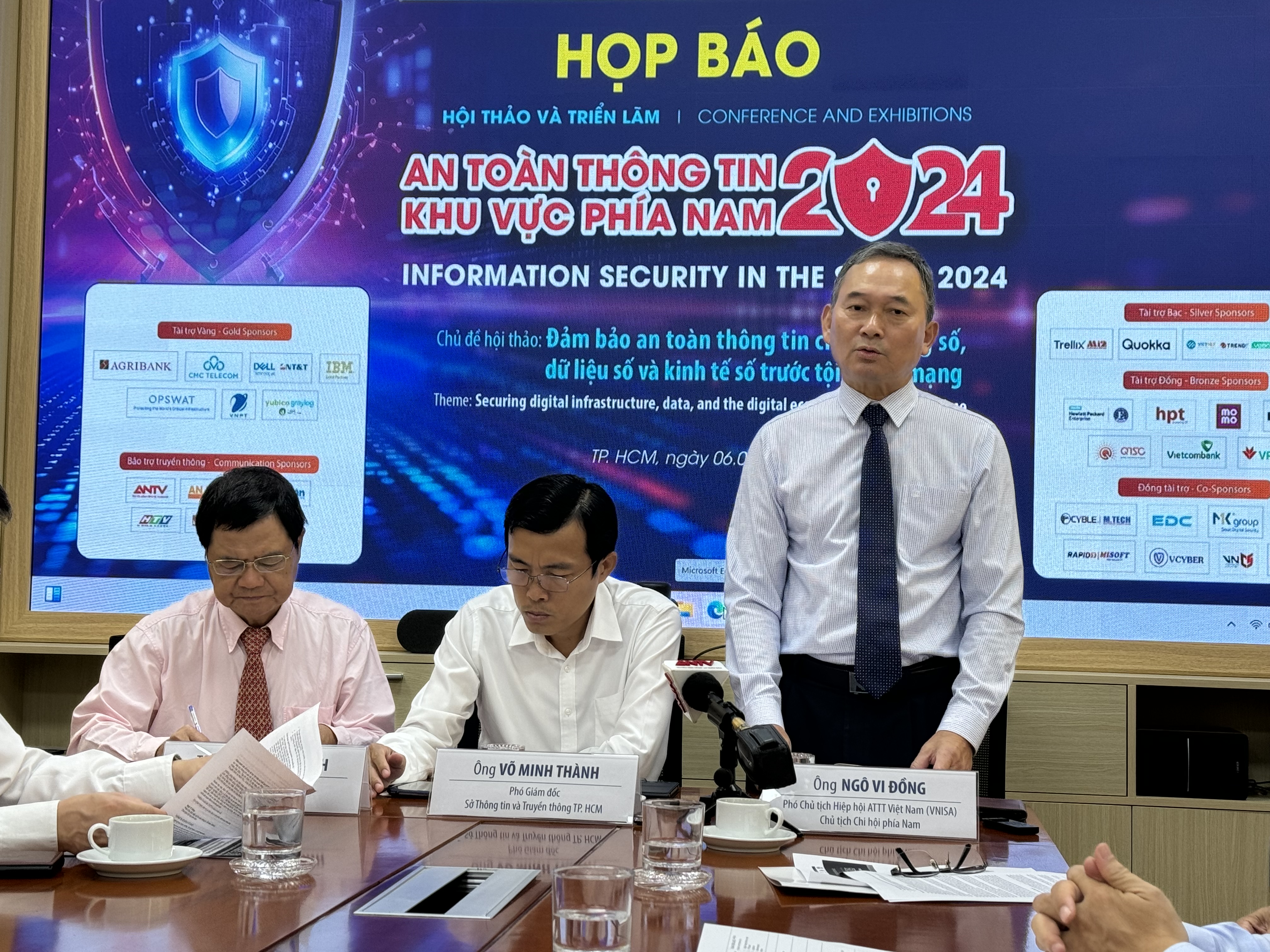 Họp báo Hội thảo và Triển lãm an toàn thông tin phía nam với chủ đề “Đảm bảo an toàn thông tin cho hạ tầng số, dữ liệu số và PG88 Sòng bạc trực tuyến TOP 1 Việt Nam | Casino, Nổ Hũ trước tội phạm mạng”, chiều 6/8.
