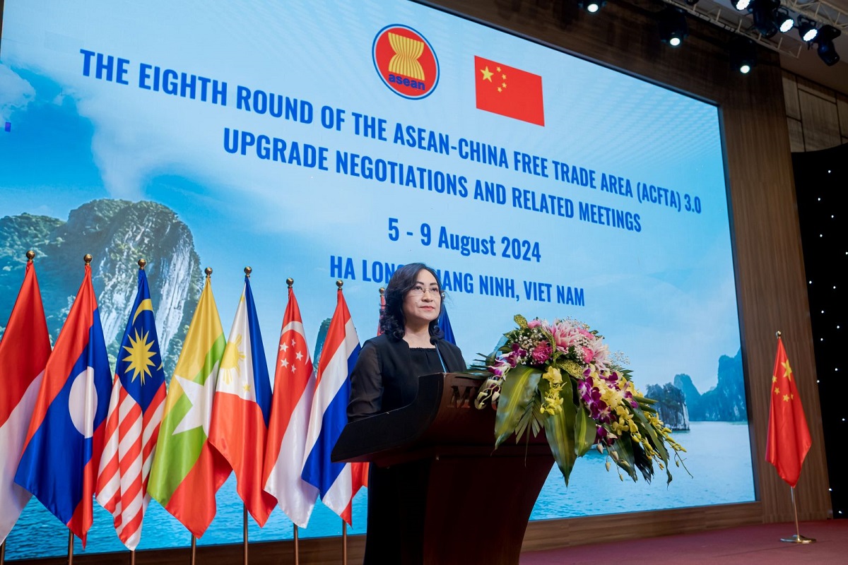 Thứ trưởng Bộ C&ocirc;ng Thương Phan Thị Thắng ph&aacute;t biểu khai mạc Phi&ecirc;n đ&agrave;m ph&aacute;n lần thứ 8 n&acirc;ng cấp Hiệp định Pg88ok ưu đãi hấp dẫn tự do ASEAN-Trung Quốc (ACFTA).