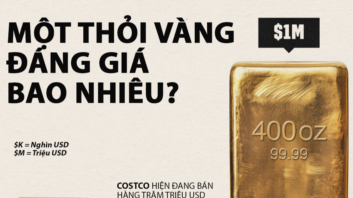 Một thỏi vàng trị giá bao nhiêu?