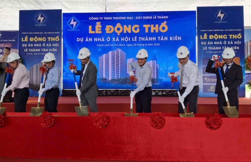 Dự &aacute;n&nbsp;nh&agrave; ở x&atilde; hội L&ecirc; Th&agrave;nh T&acirc;n Ki&ecirc;n (huyện B&igrave;nh Ch&aacute;nh, TP.HCM) gồm 04 block chung cư v&agrave; 02 block Pg88ok ưu đãi hấp dẫn dịch vụ, cung cấp 1.445 căn hộ nh&agrave; ở x&atilde; hội - Ảnh: PA.