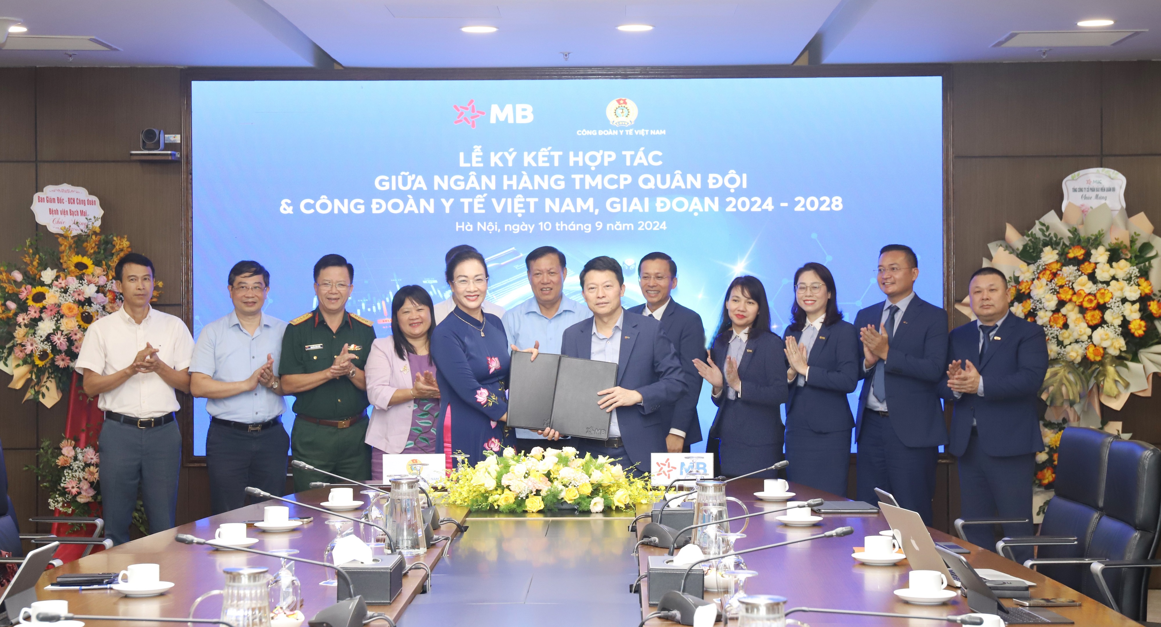 Pg88 com chính chủ TMCP Quân đội (MB) và Công đoàn Y tế Việt Nam ký kết thỏa thuận hợp tác toàn diện, giai đoạn 2024 - 2028.