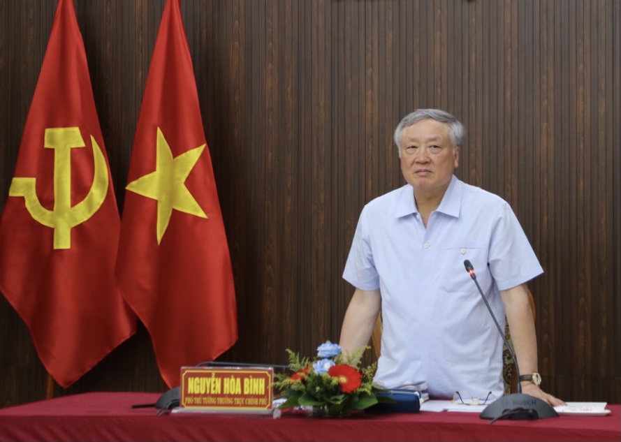Phó Thủ tướng Thường trực Chính phủ Nguyễn Hòa Bình phát biểu tại buổi Pg88hi Thể Thao, Bóng Đá, Casino, Nổ Hũ, Xổ Số với 5 tỉnh, thành phố: Thừa Thiên Huế, Đà Nẵng, Quảng Nam, Quảng Ngãi, Bình Định về giải ngân vốn đầu tư công năm 2024.