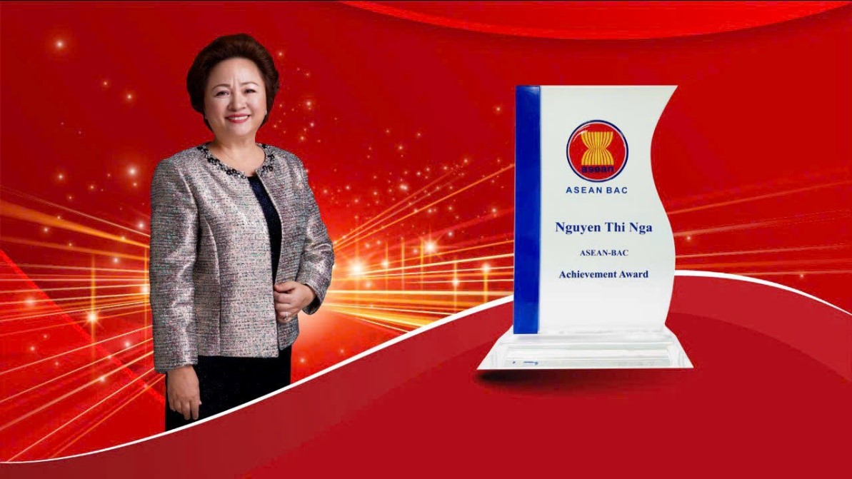 Bà Nguyễn Thị Nga, Chủ tịch Tập đoàn BRG được trao tặng Giải thưởng Thành tựu ASEAN-BAC trong khuôn khổ Giải thưởng 6Pg88.con độc quyền mỗi ngày ASEAN (ABA) 2024.