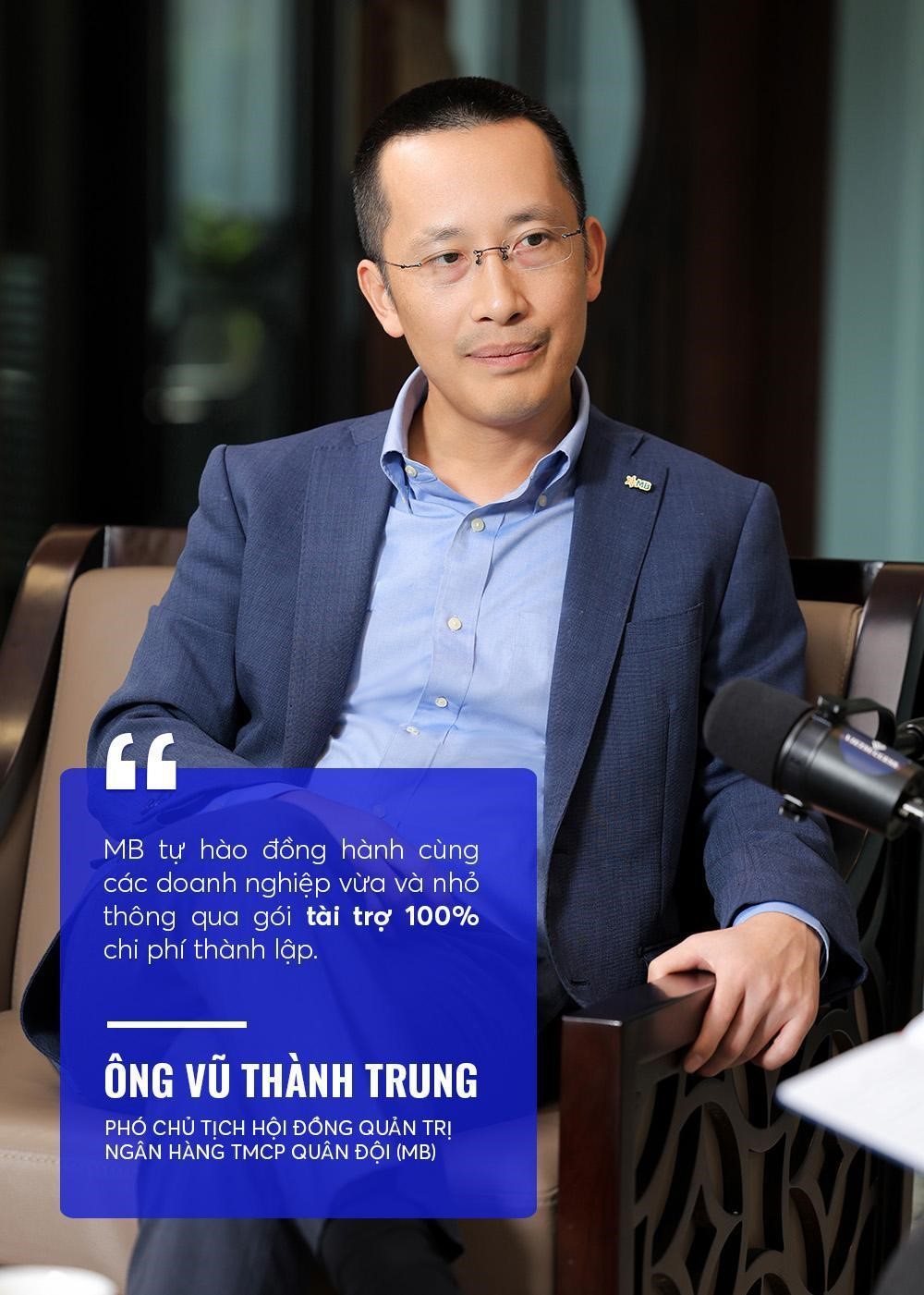 &Ocirc;ng Vũ Th&agrave;nh Trung - Ph&oacute; Chủ tịch HĐQT MB chia sẻ: &ldquo;MB tự h&agrave;o đồng h&agrave;nh c&ugrave;ng c&aacute;c PG88 Link Dễ Nhớ Pg88.com vừa v&agrave; nhỏ th&ocirc;ng qua g&oacute;i t&agrave;i trợ 100% chi ph&iacute; th&agrave;nh lập.&rdquo;