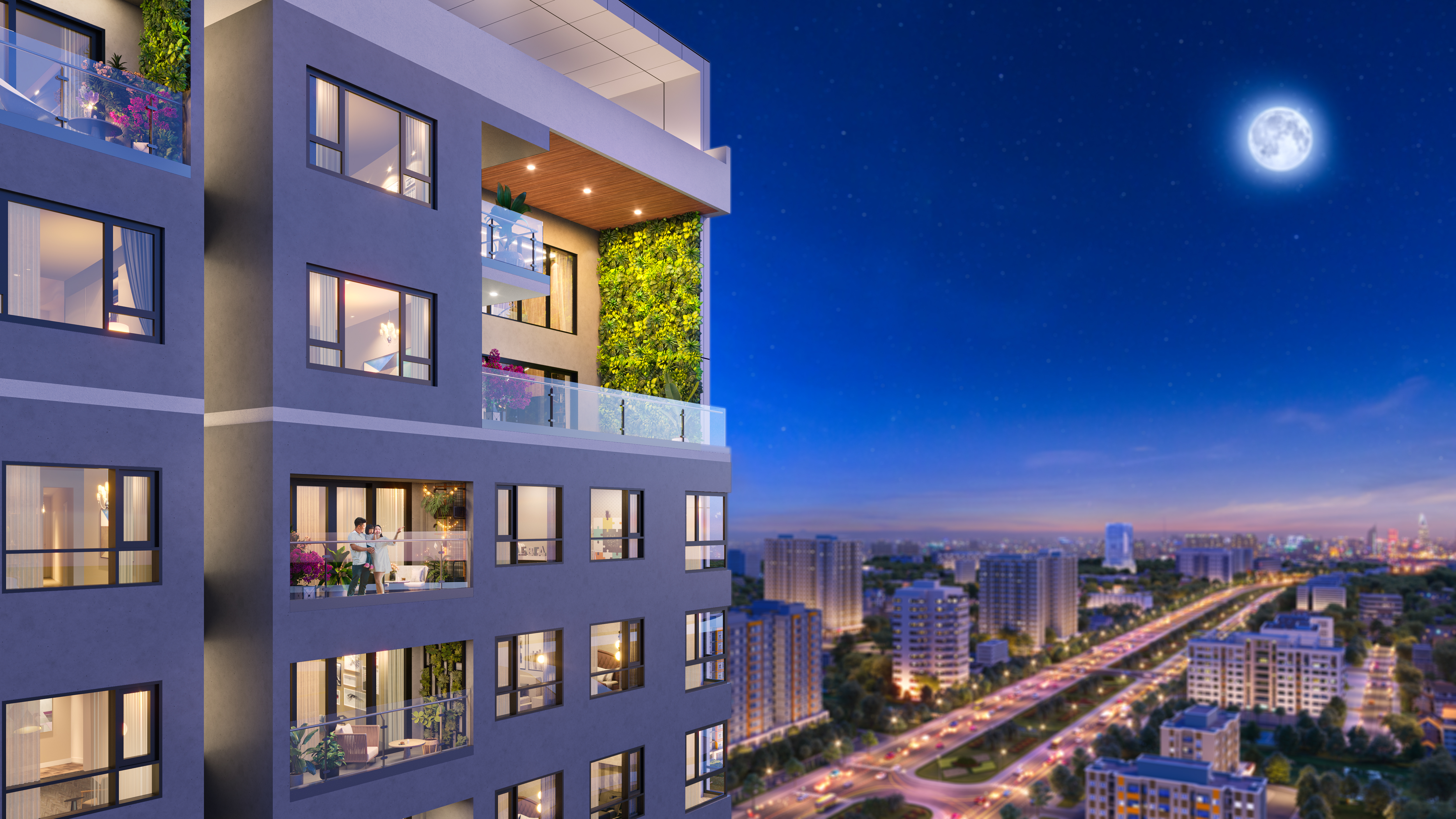 Dự &aacute;n tọa lạc tr&ecirc;n mặt tiền đường Nguyễn Hữu Thọ, trục Bắc - Nam huyết mạch của TP.HCM.