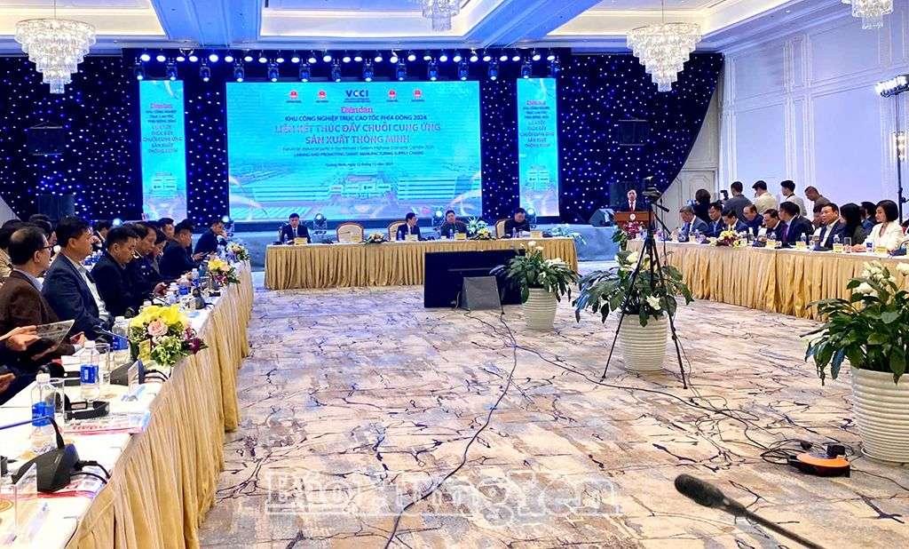 Diễn đàn “Khu PG88 Trang chủ nhà cái top 1 trục cao tốc phía Đông 2024: Liên kết, thúc đẩy chuỗi cung ứng sản xuất thông minh” diễn ra tại Quảng Ninh ngày 12/12/2024.