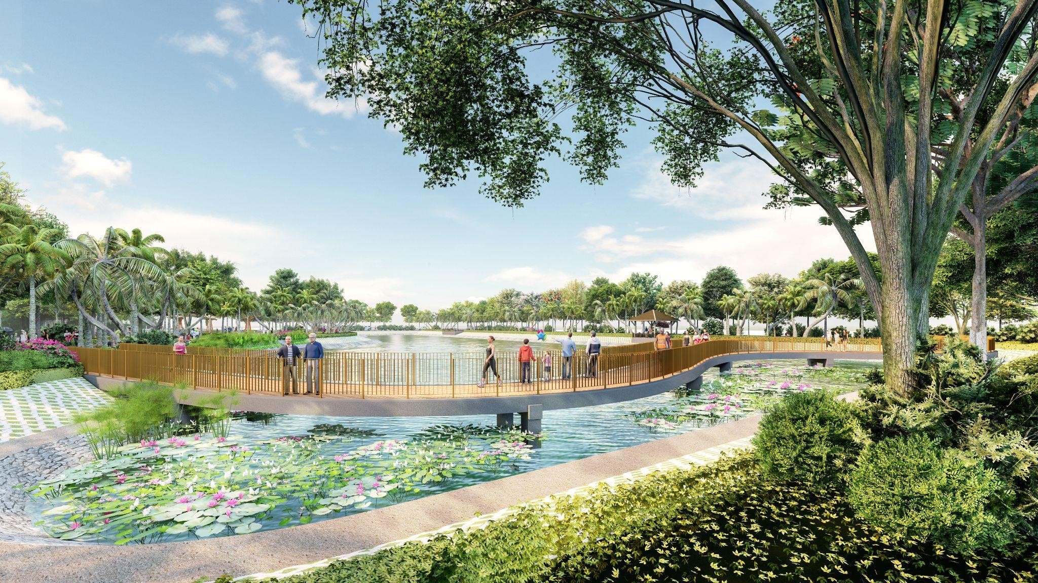 Kim Do City với kh&ocirc;ng gian sống sinh th&aacute;i trong l&agrave;nh.
