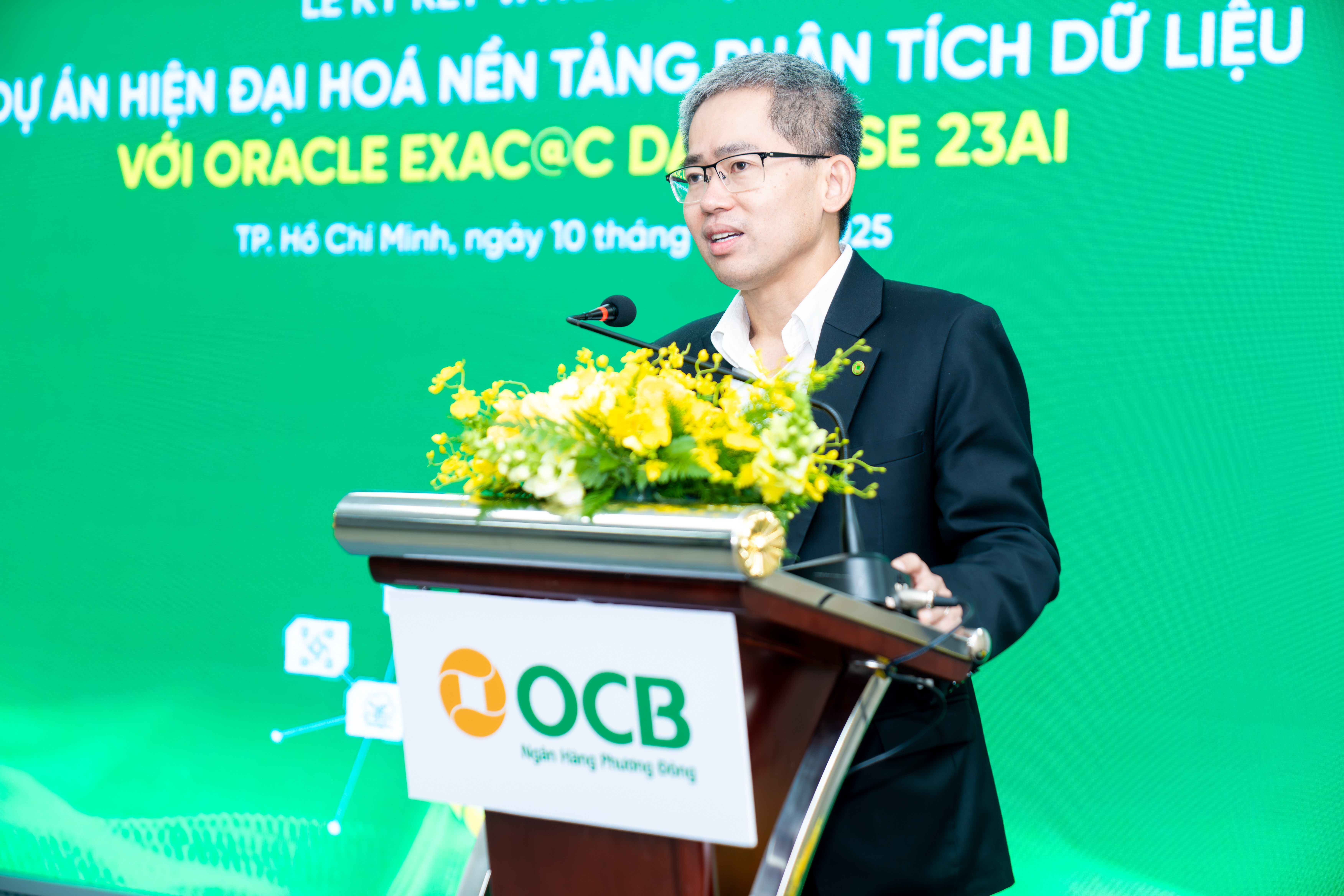 &Ocirc;ng Phạm Hồng Hải - Tổng gi&aacute;m đốc OCB ph&aacute;t biểu tại sự kiện.
