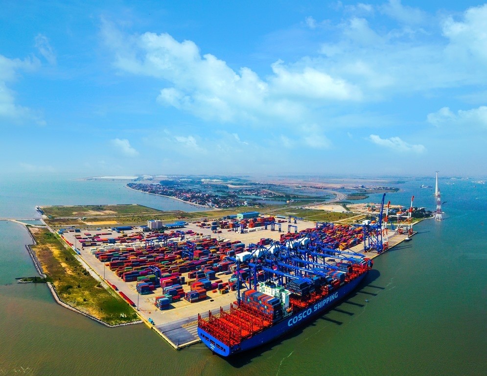 Cảng Container quốc tế Tân Cảng Hải Phòng tại khu bến Lạch Huyện