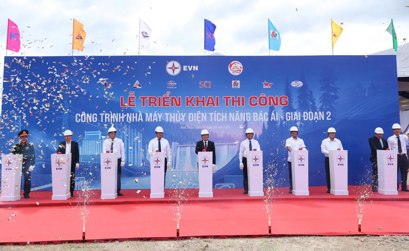 Lễ triển khai thi công xây dựng Link Trang Chủ PG88.Com Mới #2026 nhà máy thủy điện tích năng Bác Ái - giai đoạn 2.