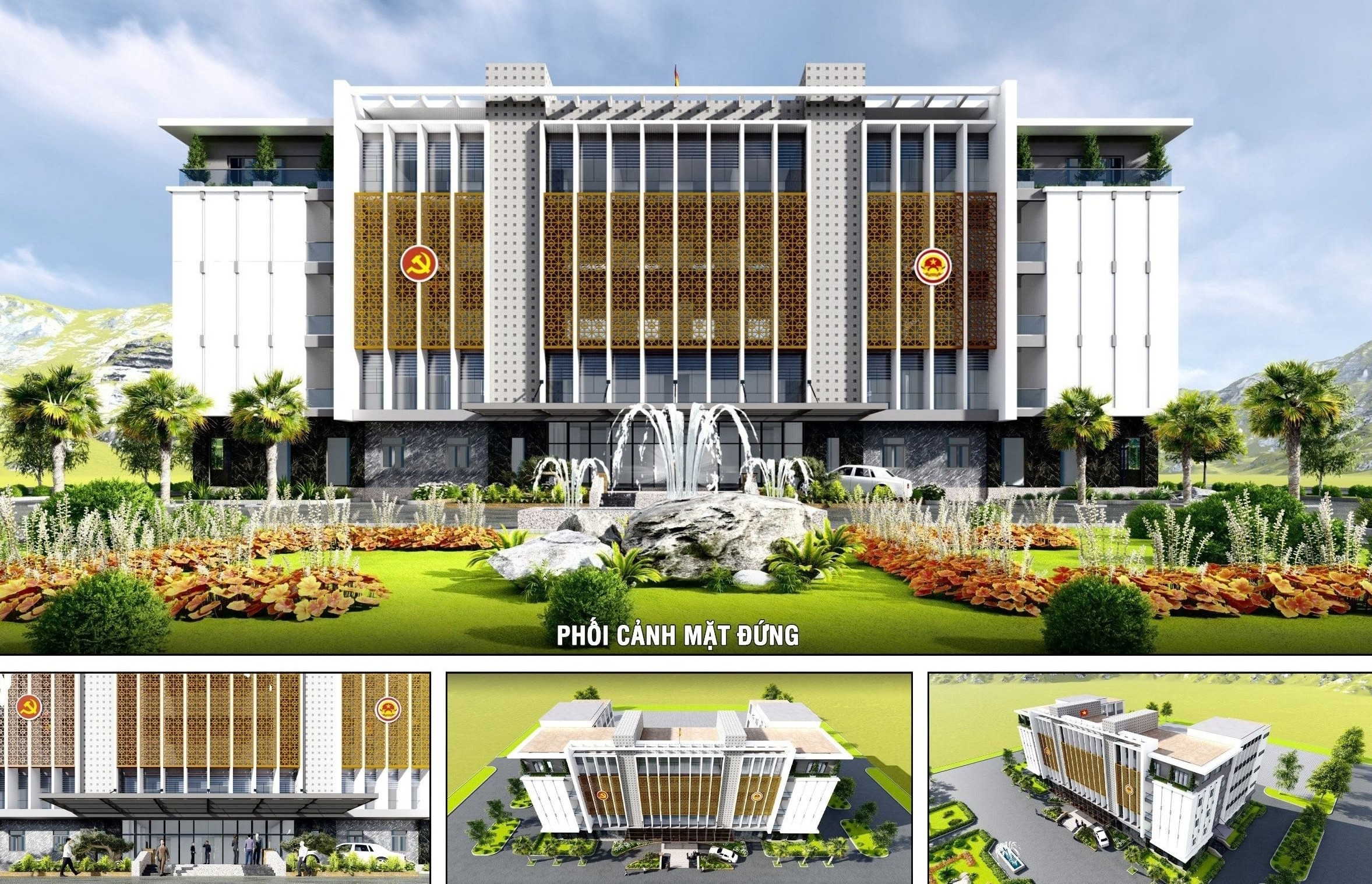 Phối cảnh Link Trang Chủ PG88.Com Mới #2026 trụ sở làm huyện Con Cuông, dự kiến sẽ được triển khai trong thời gian tới nhưng nay đã tạm dừng