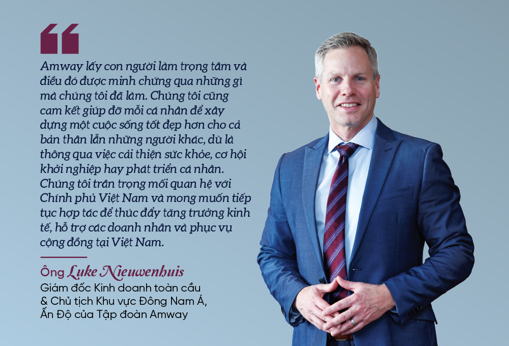 P/v ông Luke Nieuwenhuis, Giám đốc PG88 Uy Tín Số 1 Việt Nam toàn cầu, Chủ tịch Khu vực Đông Nam Á,Ấn Độ của Tập đoàn Amway