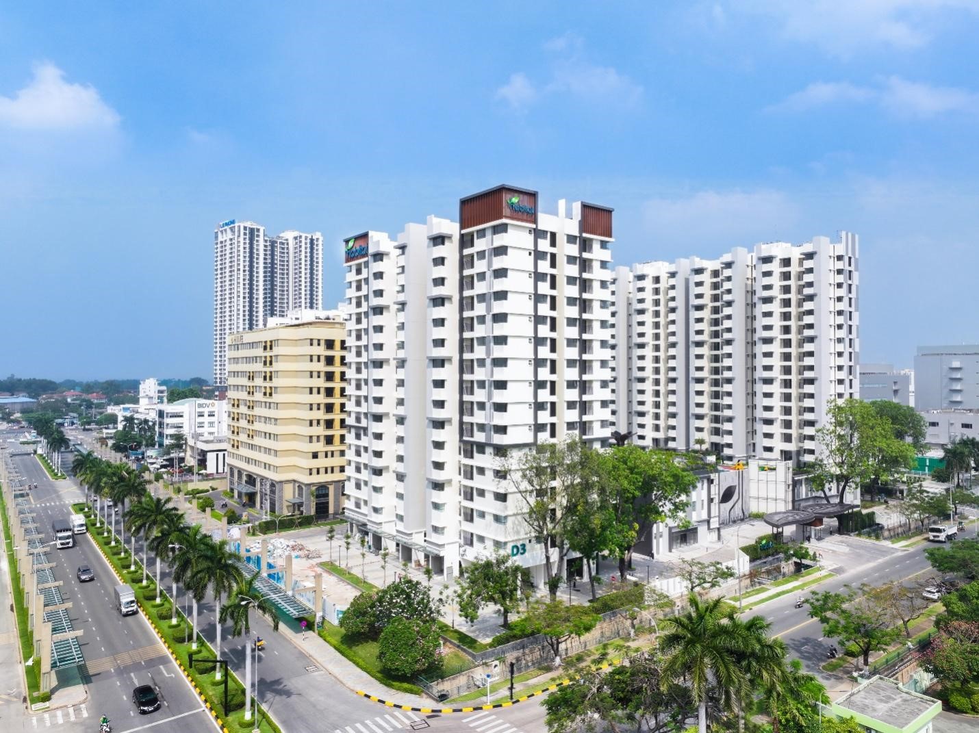 The Habitat Binh Duong sở hữu 3 cổng ra v&agrave;o kết nối với 3 trục đường lớn.