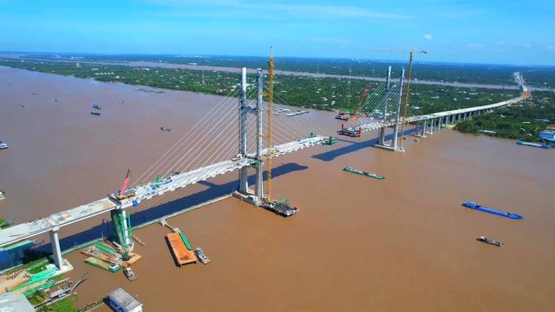 Cầu Rạch Miễu 2 sẽ kịp hợp long v&agrave;o đ&uacute;ng dịp 30/4/2025 - Nguồn:&nbsp;Ban Quản l&yacute; dự &aacute;n Mỹ Thuận.