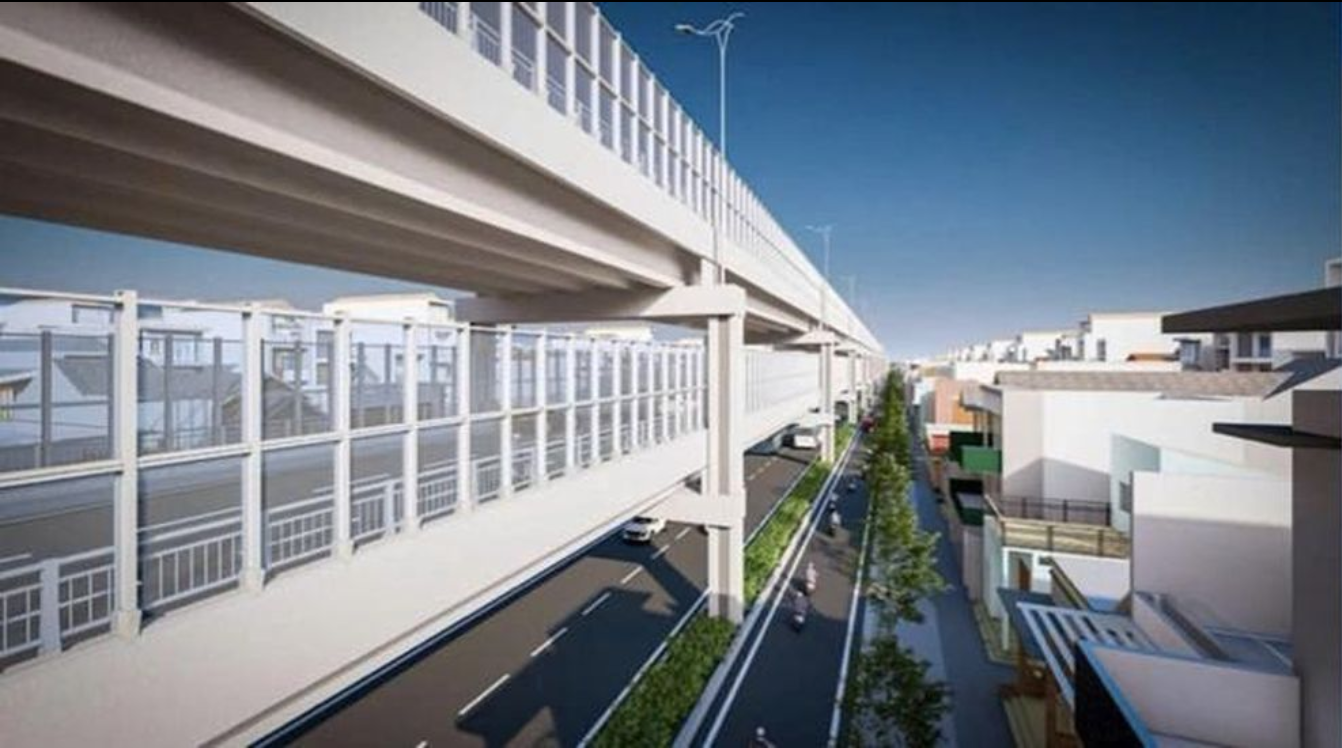 Phối cảnh đường hai tầng đang được nghiên cứu ở Link Trang Chủ PG88.Com Mới #2026 cầu đường Phú Mỹ 2. Ảnh: Sở Xây dựng TP.HCM.