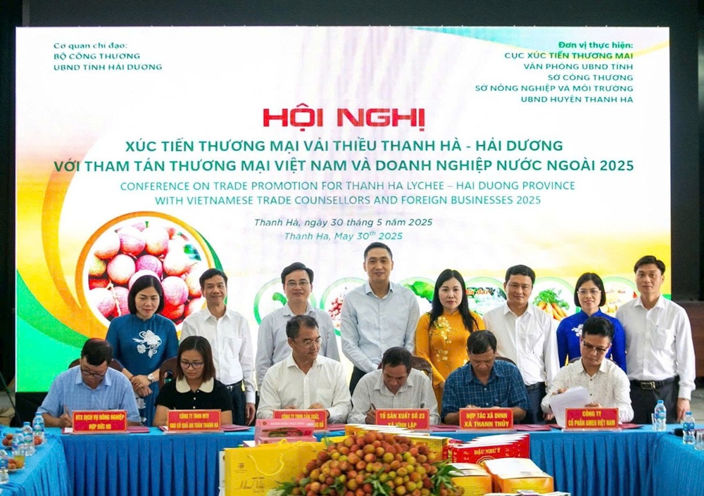 C&aacute;c PG88 Link Dễ Nhớ Pg88.com v&agrave; c&aacute;c hợp t&aacute;c x&atilde; k&yacute; kết ti&ecirc;u thụ vải thiều Hải Dương.